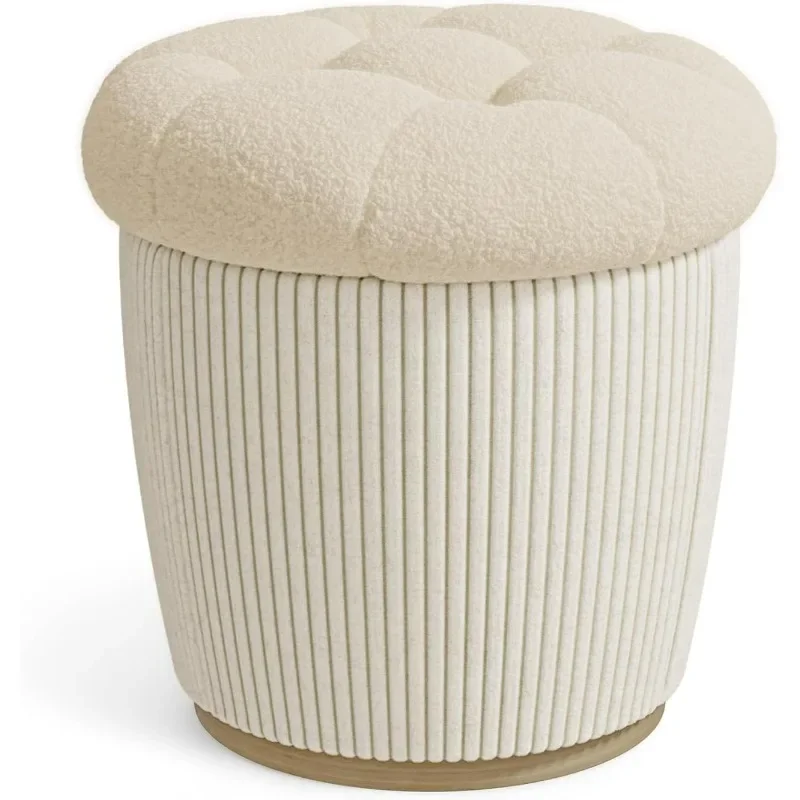 Round Ottoman with Storage, Sherpa Vanity Stool, 18.5" Small Ottoman Dorm, Foot Stools, Upholstered Ottoman Foot Rest
Round Ottoman with Storage, Sherpa Vanity Stool, 18.5" Small Ottoman Dorm, Foot Stools, Upholstered Ottoman Foot Rest