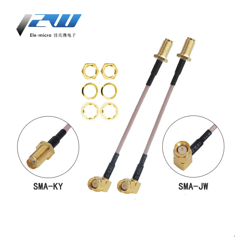 RG316 Cable SMA Female Buklhead Jack to SMA Male Plug Right Angle Crimp Connector RF Coaxial Pigtail Jumper Wire 8CM-100CM
RG316 Cable SMA Female Buklhead Jack to SMA Male Plug Right Angle Crimp Connector RF Coaxial Pigtail Jumper Wire 8CM-100CM