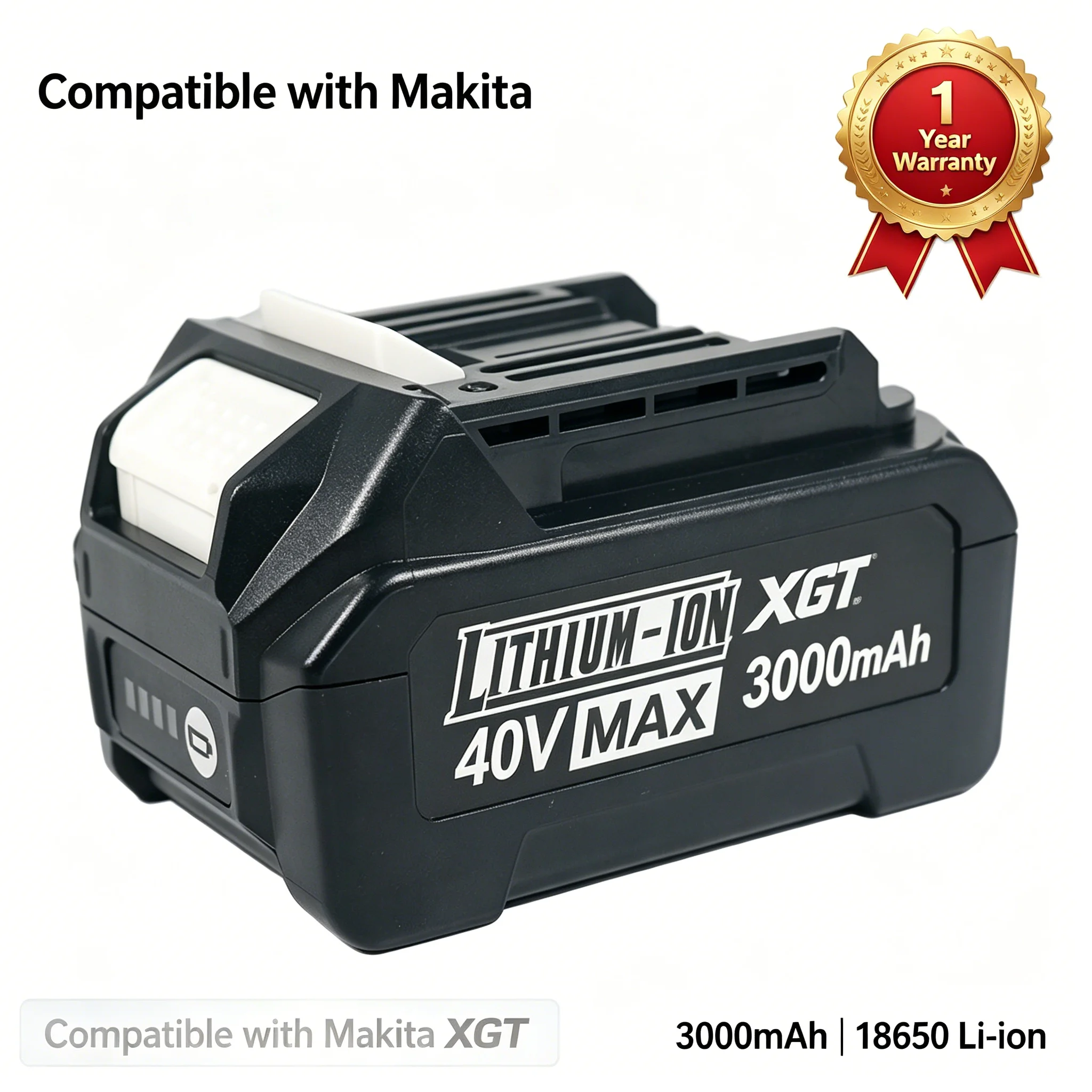 For Makita 40V XGT 3000mah 18650 Li-ion Battery Replacement for BL4025 BL4040 BL4020 BL4050 Cordless Power Tools
For Makita 40V XGT 3000mah 18650 Li-ion Battery Replacement for BL4025 BL4040 BL4020 BL4050 Cordless Power Tools