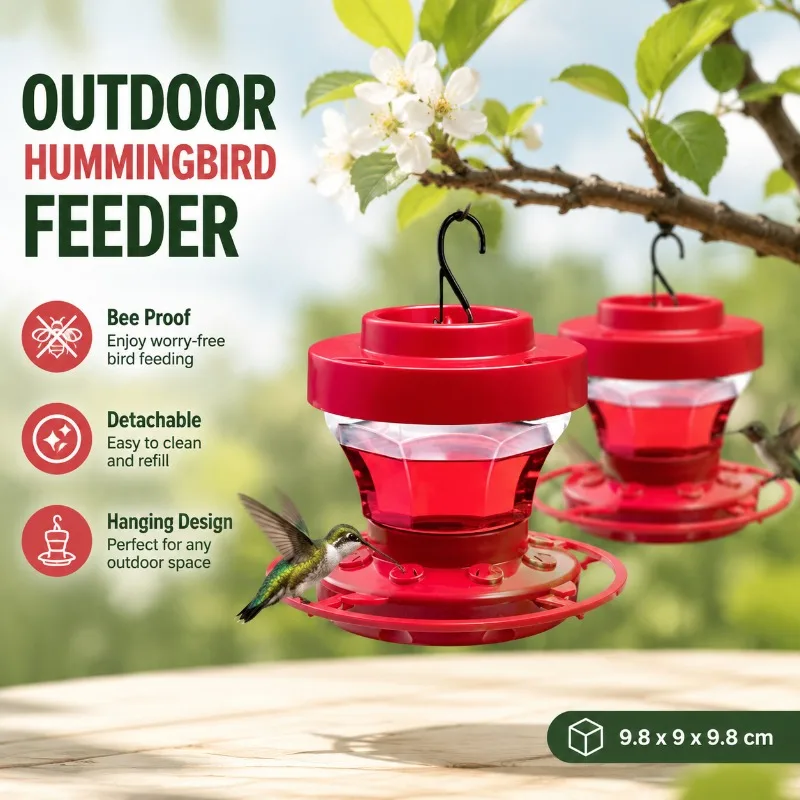 Outdoor Hummingbird Feeder Detachable Hanging Design Suspended Wild Bird Food Dispenser Perfect for Garden Yard Backyard
Outdoor Hummingbird Feeder Detachable Hanging Design Suspended Wild Bird Food Dispenser Perfect for Garden Yard Backyard
