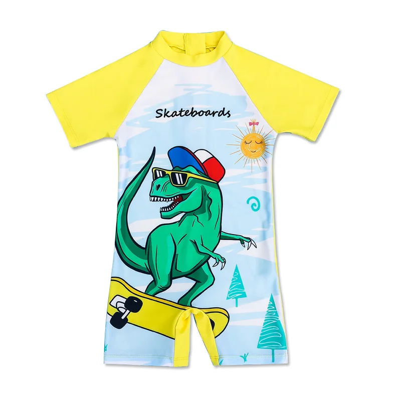 One Piece Swimsuit for Children, Baby Boys, Cartoon Dinosaurs, Short Sleeve, Sunscreen, Quick-drying Swimwear
One Piece Swimsuit for Children, Baby Boys, Cartoon Dinosaurs, Short Sleeve, Sunscreen, Quick-drying Swimwear