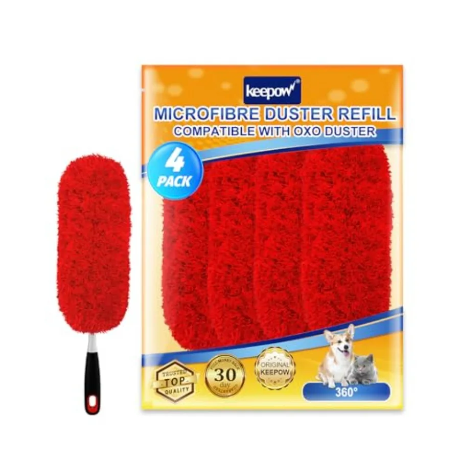 4 Pack Microfiber Heavy Duty Reusable Duster Refills Compatible with OXO Duster, Microfiber Dusters for Cleaning Compatible wit
4 Pack Microfiber Heavy Duty Reusable Duster Refills Compatible with OXO Duster, Microfiber Dusters for Cleaning Compatible wit
