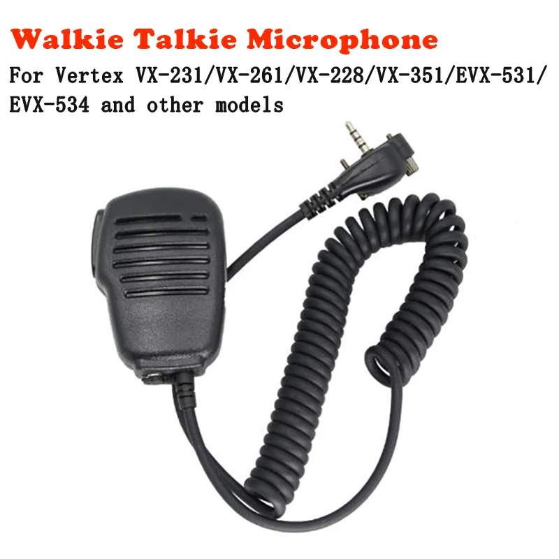 Hand Microphone Headset for Vertex Standard VX131 VX230 VX231 VX261 EVX-531 EVX-539 Walkie Talkie Shoulder Speaker PTT 3.5mm
Hand Microphone Headset for Vertex Standard VX131 VX230 VX231 VX261 EVX-531 EVX-539 Walkie Talkie Shoulder Speaker PTT 3.5mm