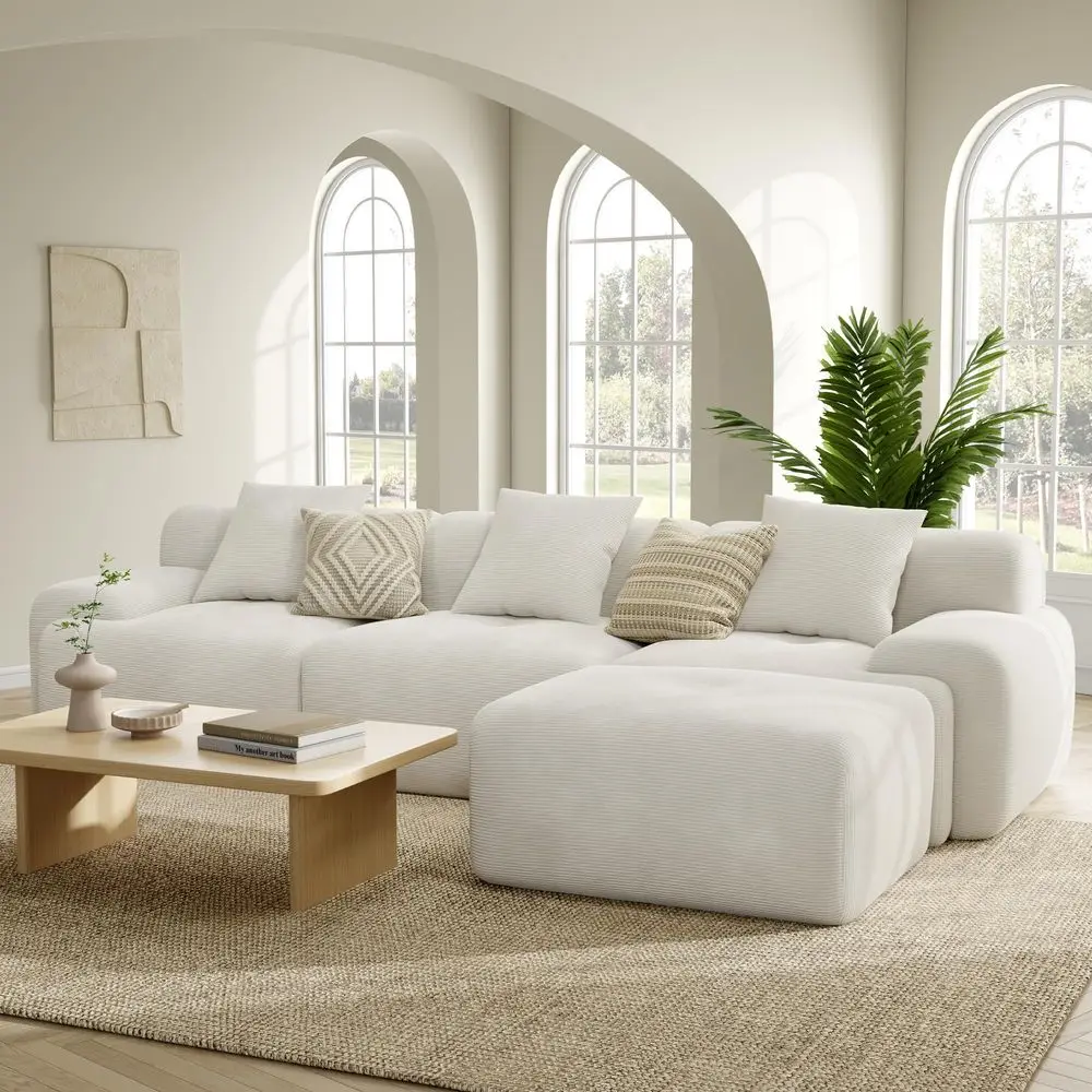 LumiCord Modular Sectional Sofa with Ottoman, 118 LShaped Boneless Couch for Living Room, Oversized Deep Seat with Corduroy Uph
LumiCord Modular Sectional Sofa with Ottoman, 118 LShaped Boneless Couch for Living Room, Oversized Deep Seat with Corduroy Uph