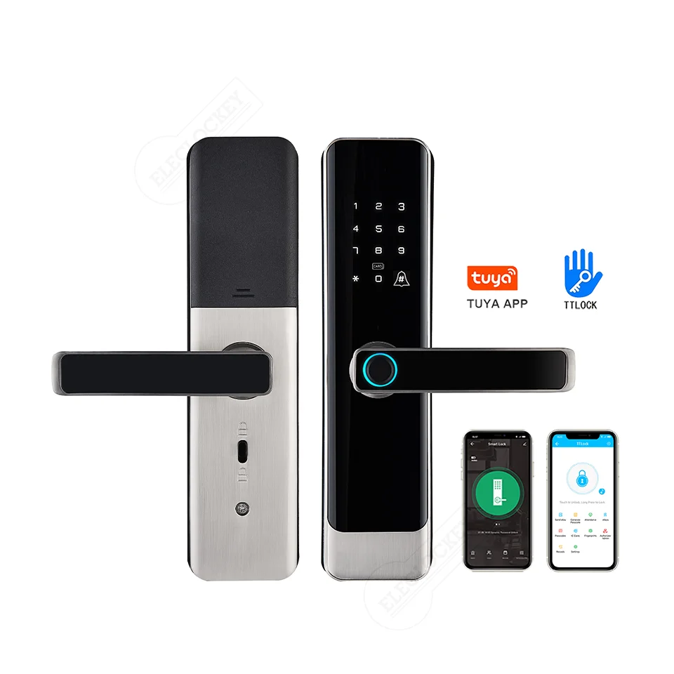 Cerradura Inteligente Smart Lock with Fingerprint WiFi Tuya TTlock App Control Keyless Password Entry Digital Door Lock Handle
Cerradura Inteligente Smart Lock with Fingerprint WiFi Tuya TTlock App Control Keyless Password Entry Digital Door Lock Handle