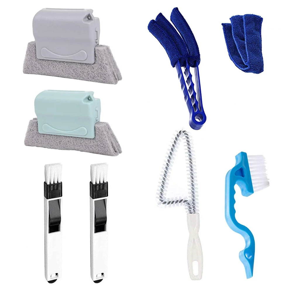8pcs Cleaning Brush Kit Plastic Sliding Track Cleaner Compression Window Groove Shutter Air Conditioner Household Tools
8pcs Cleaning Brush Kit Plastic Sliding Track Cleaner Compression Window Groove Shutter Air Conditioner Household Tools