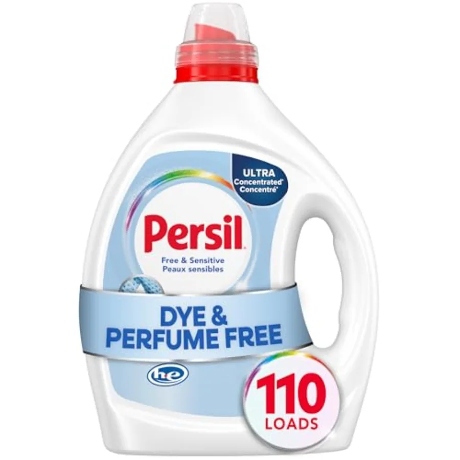 Persil Free and Sensitive Laundry Detergent Liquid, 82.5 Fl Oz, 110 Loads, Ultra Concentrated Laundry Soap, Unscented and Hypoa
Persil Free and Sensitive Laundry Detergent Liquid, 82.5 Fl Oz, 110 Loads, Ultra Concentrated Laundry Soap, Unscented and Hypoa