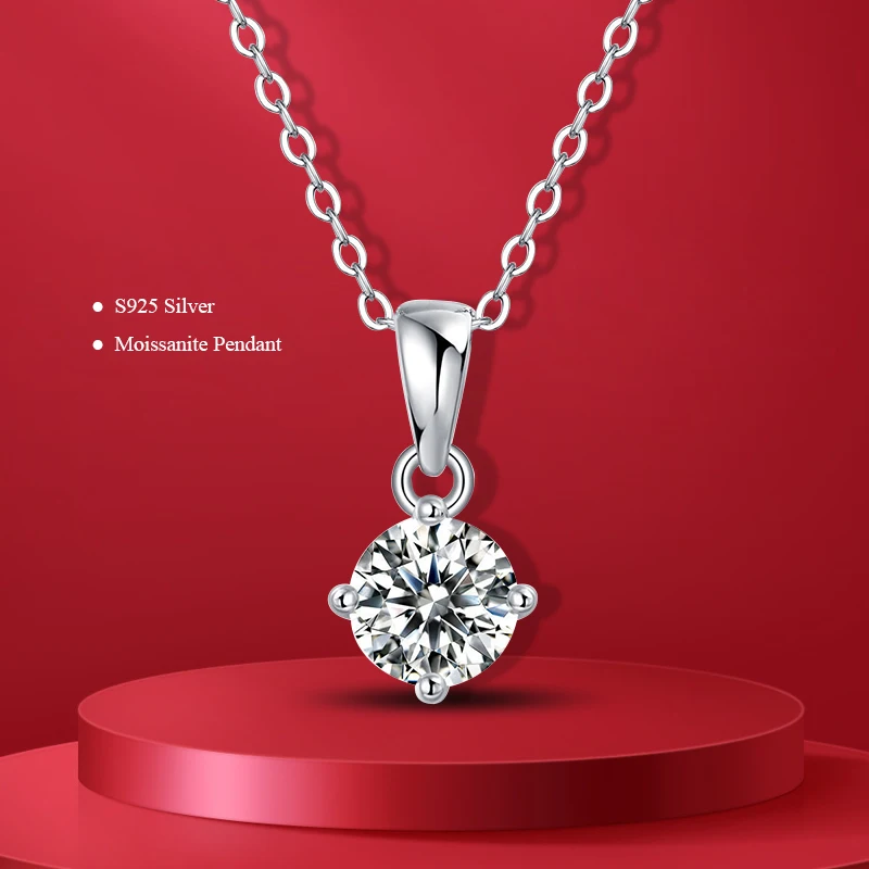 Classic 4 Prong Necklace GRA Moissanite Women's 925 Sterling Silver Plated 18k Gold Pendant Luxury Fine Jewelry With Certificate
Classic 4 Prong Necklace GRA Moissanite Women's 925 Sterling Silver Plated 18k Gold Pendant Luxury Fine Jewelry With Certificate