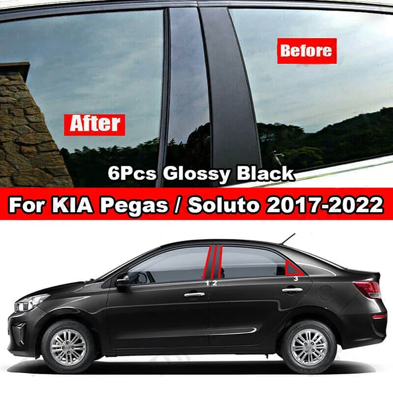 6Pcs For Kia Pegas Soluto 2017 2018-2022 Car Window Door Column B C Pillar Post Trim Cover Glossy Black PC Stickers Accessories
6Pcs For Kia Pegas Soluto 2017 2018-2022 Car Window Door Column B C Pillar Post Trim Cover Glossy Black PC Stickers Accessories