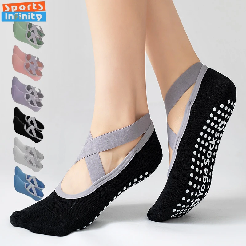 Silicone EU35-42 Socks Women Pilates Anti Slip Yoga Socks Grips & Straps Bandage Cotton Indoor Ballet Dance Sports Fitness Socks
Silicone EU35-42 Socks Women Pilates Anti Slip Yoga Socks Grips & Straps Bandage Cotton Indoor Ballet Dance Sports Fitness Socks