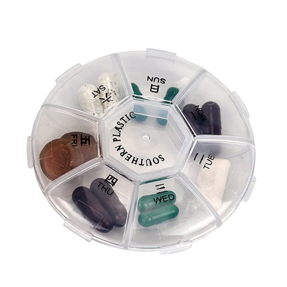 Clear Design 7 Compartment Pill ganizer Box Portable Mini Case for Home Medication Management Plastic Medicine
Clear Design 7 Compartment Pill ganizer Box Portable Mini Case for Home Medication Management Plastic Medicine