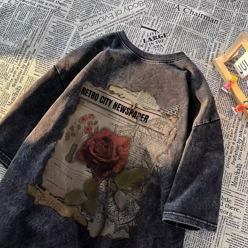 Y2K Men T-shirt Large Size Couples Fashion Tee Top Male Casual Loose Clothing Print Roses Tees Hip Hop Short Sleeve Man Tops
Y2K Men T-shirt Large Size Couples Fashion Tee Top Male Casual Loose Clothing Print Roses Tees Hip Hop Short Sleeve Man Tops