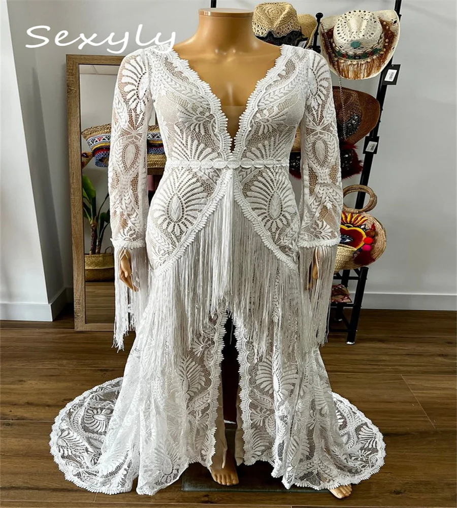 Celtic Crochet Lace Boho Wedding Dress 2025 Long Sleeve Backless Plus Size Beach Bohemian Bride Dress Chic Fairy Korean Custom
Celtic Crochet Lace Boho Wedding Dress 2025 Long Sleeve Backless Plus Size Beach Bohemian Bride Dress Chic Fairy Korean Custom