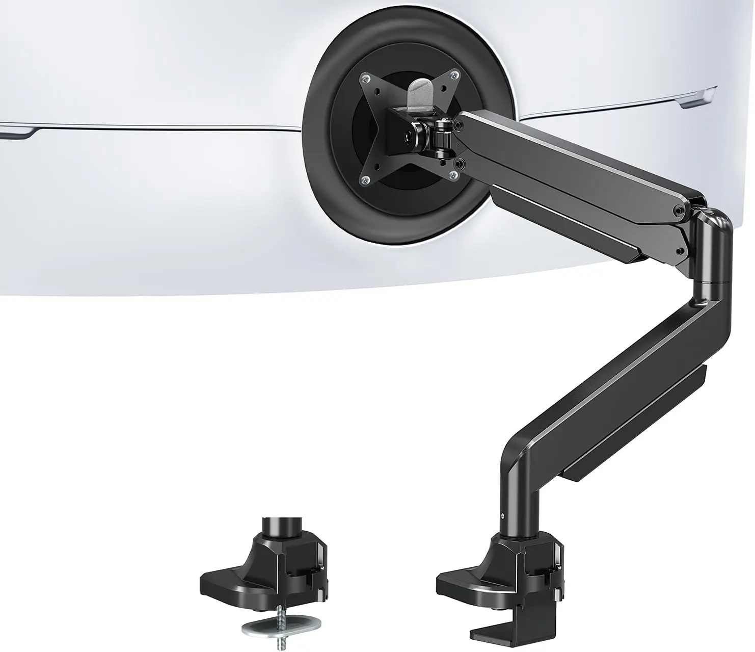 Single Monitor Mount for 43 Inch Ultrawide Screens, Heavy Duty Aluminum Arm with Gas Spring, Full Motion Desk Stand
Single Monitor Mount for 43 Inch Ultrawide Screens, Heavy Duty Aluminum Arm with Gas Spring, Full Motion Desk Stand