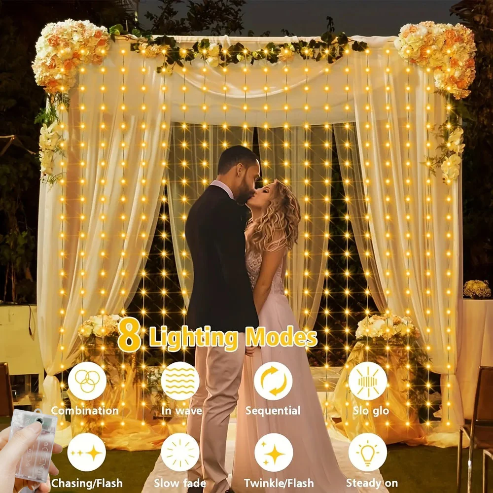 Гирлянда-штора на батарейках для декора улицы и спальни, украшение для дома на Рамадан, День святого Валентина, Ид Мубарак 2026
Гирлянда-штора на батарейках для декора улицы и спальни, украшение для дома на Рамадан, День святого Валентина, Ид Мубарак 2026