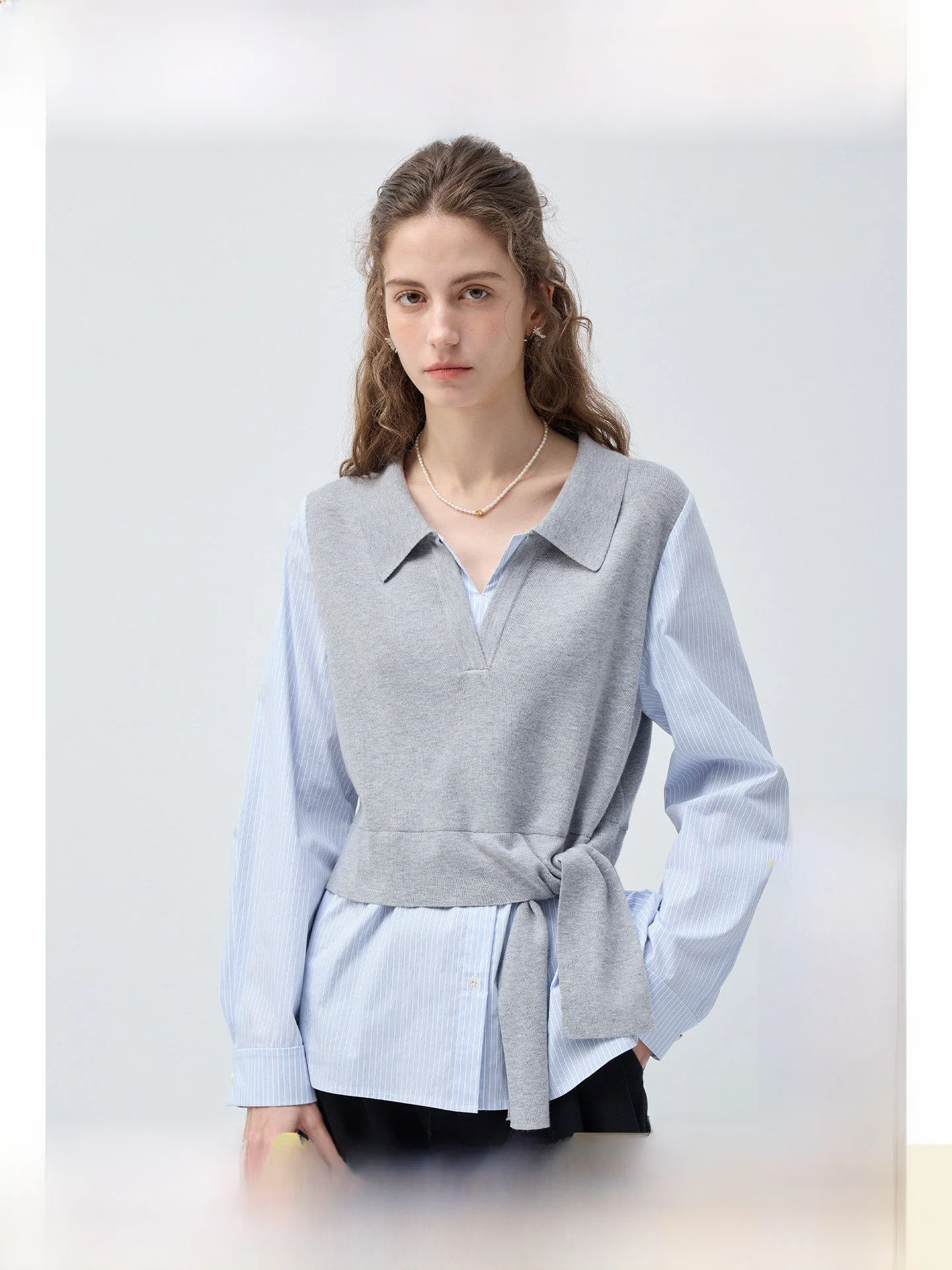 Spring New plus Size Women's Knitted Wool Sweater Striped Patchwork Fake Two-Piece Shirt Comfortable Breathable Long Sleeve Top
Spring New plus Size Women's Knitted Wool Sweater Striped Patchwork Fake Two-Piece Shirt Comfortable Breathable Long Sleeve Top