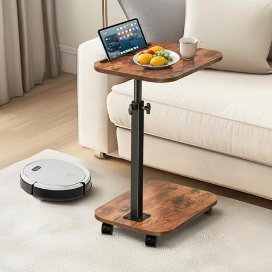 Sofa Tray Table for Couch, 360°Swivel TV Tray for Small Spaces, Adjustable Height Side Tables for Eating, C Shaped End Table fo
Sofa Tray Table for Couch, 360°Swivel TV Tray for Small Spaces, Adjustable Height Side Tables for Eating, C Shaped End Table fo
