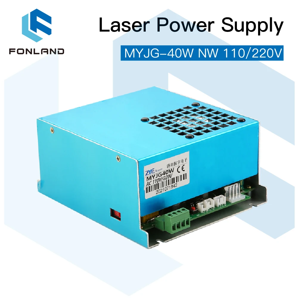 Источник питания для лазера Fonland 40 Вт CO2 MYJG-40W NW 110 В/220 В для лазерной гравировки и резки трубок
Источник питания для лазера Fonland 40 Вт CO2 MYJG-40W NW 110 В/220 В для лазерной гравировки и резки трубок