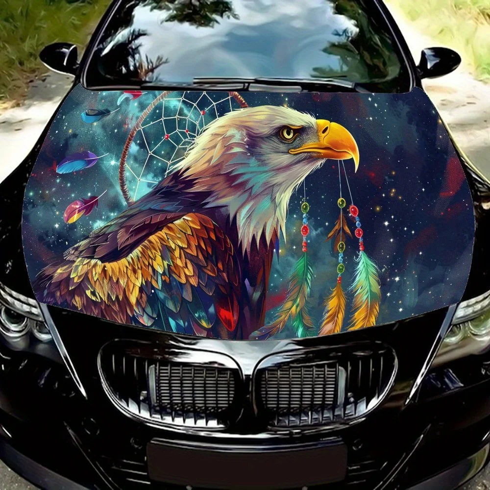 Dreamy Starry Sky Eagle Dreamcatcher PVC Car Vinyl Wraps, Self-Adhesive Waterproof Car Hood Decal Sticker, Car Decoration Protec
Dreamy Starry Sky Eagle Dreamcatcher PVC Car Vinyl Wraps, Self-Adhesive Waterproof Car Hood Decal Sticker, Car Decoration Protec