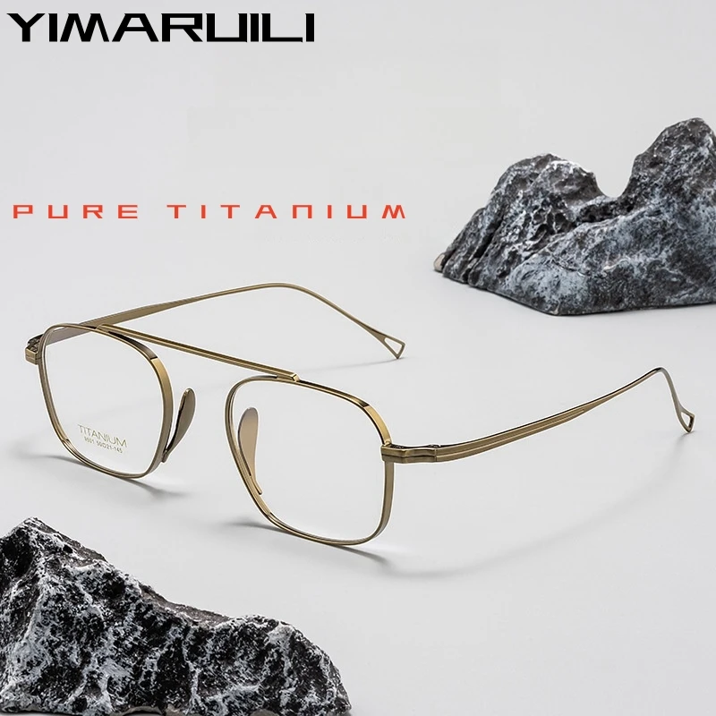 TFTB Retro Trend Pilot Glasses for Men and Women Pure Titanium Designer Ultra-light Optical Prescription Eyeglasses Frame 9501Z
TFTB Retro Trend Pilot Glasses for Men and Women Pure Titanium Designer Ultra-light Optical Prescription Eyeglasses Frame 9501Z