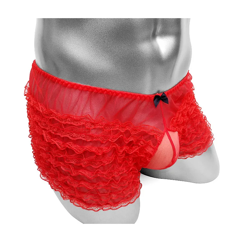 Sexy Ruffle Lace Sissy Panties Lingerie Underwear Bulge Pouch See Through Men Frilly Knickers Cake Layered Boyshort Underpants
Sexy Ruffle Lace Sissy Panties Lingerie Underwear Bulge Pouch See Through Men Frilly Knickers Cake Layered Boyshort Underpants