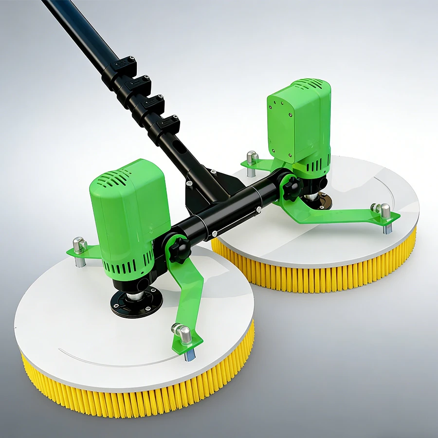 5.5m Telescopic Solar Panel Cleaning Brush Electric Photovoltaic Scrubber With Lithium Battery For Roof Solar System Clean
5.5m Telescopic Solar Panel Cleaning Brush Electric Photovoltaic Scrubber With Lithium Battery For Roof Solar System Clean