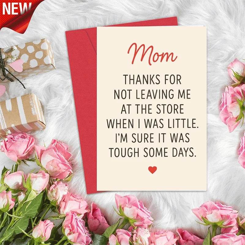 Funny Mom Thank You Greeting Card, Humorous Mom Appreciation Card for Birthday, Thanks for Not Leaving Me at
Funny Mom Thank You Greeting Card, Humorous Mom Appreciation Card for Birthday, Thanks for Not Leaving Me at