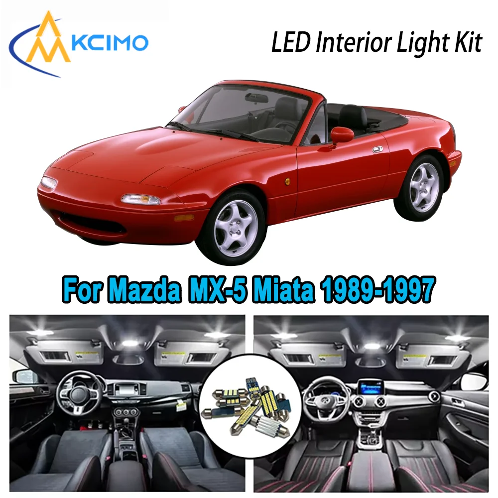 High-Quality LED Interior Kit for Mazda MX-5 Miata 1989-1997 1990 1991 1992 Premium Error-Free Dome Map Trunk Automotive Lamps
High-Quality LED Interior Kit for Mazda MX-5 Miata 1989-1997 1990 1991 1992 Premium Error-Free Dome Map Trunk Automotive Lamps
