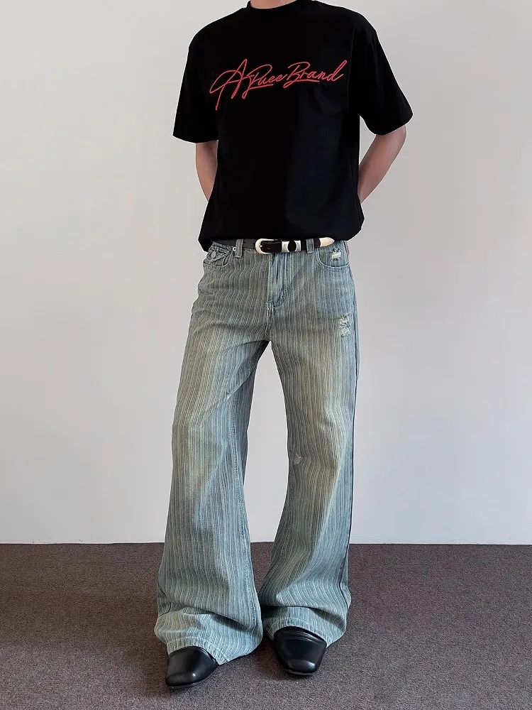 Retro American Cleanfit Waed Striped Jeans ex High Street Micro Flared Slimming Casual Pants Straight Leg Loose Fit
Retro American Cleanfit Waed Striped Jeans ex High Street Micro Flared Slimming Casual Pants Straight Leg Loose Fit