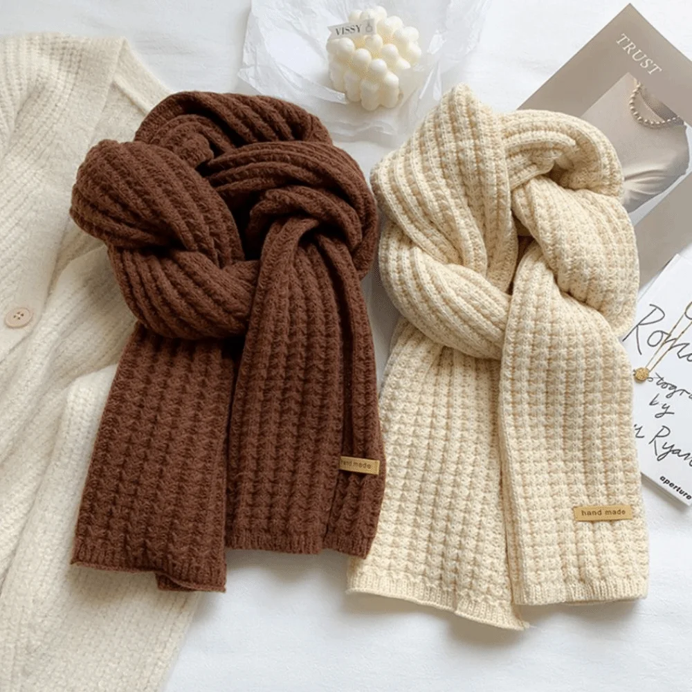 Simple Knitting Knitted Scarf Soft Warm Winter Cashmere Scarves Solid Color Windproof Winter Shawl Girl
Simple Knitting Knitted Scarf Soft Warm Winter Cashmere Scarves Solid Color Windproof Winter Shawl Girl