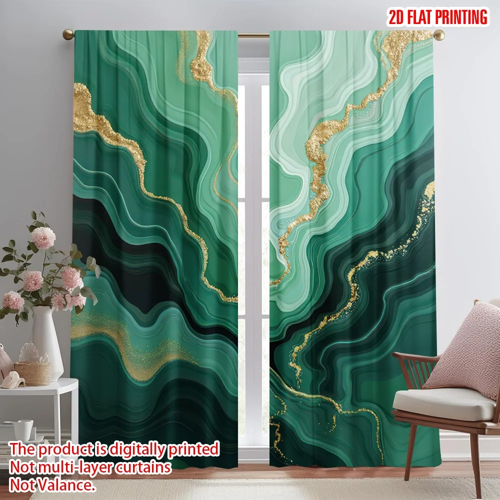 2D flat printing 2pcs Party Window Curtains Green Waves with Gold Digital Printed Polyester Drapes Festive Wall Decor Use for
2D flat printing 2pcs Party Window Curtains Green Waves with Gold Digital Printed Polyester Drapes Festive Wall Decor Use for