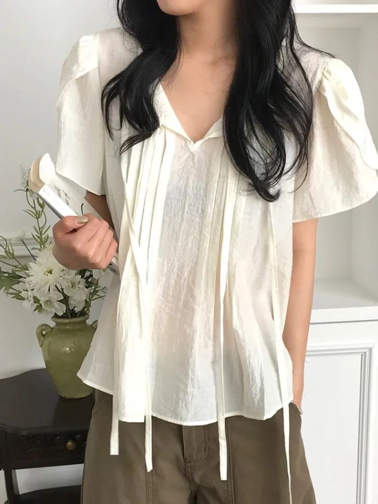 Шикарный летний ор Све irt Женский плиссированный топ с узлом-лепестком Све Универсальный топ для поездок на работу Sle Regular Fit Other Mate...
Шикарный летний ор Све irt Женский плиссированный топ с узлом-лепестком Све Универсальный топ для поездок на работу Sle Regular Fit Other Mate...