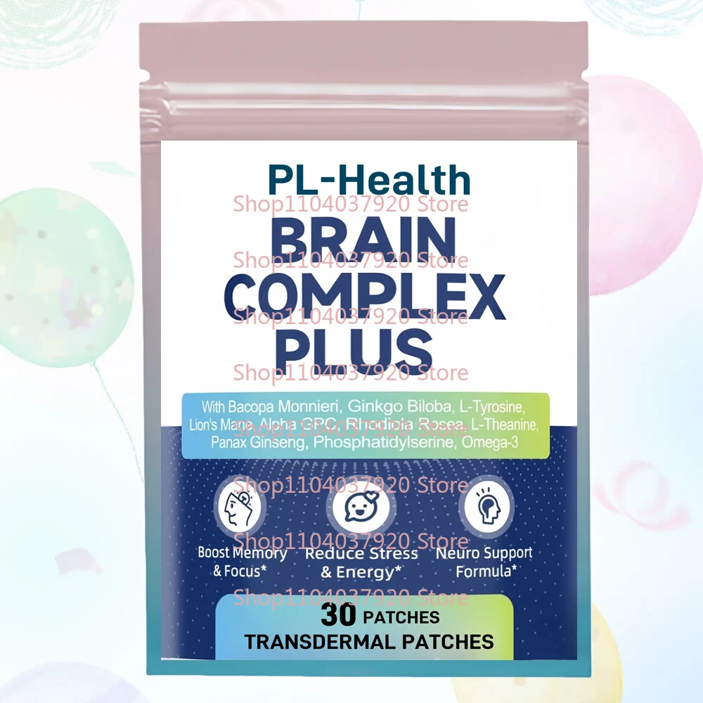 30 Patches Brain Transdermal Patches for Memory & Focus - Nootropic with Bacopa Monnieri, Lion's Mane, Alpha GPC
30 Patches Brain Transdermal Patches for Memory & Focus - Nootropic with Bacopa Monnieri, Lion's Mane, Alpha GPC