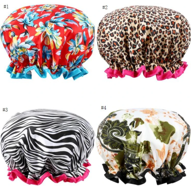 Fashion Shower Cap Waterproof Bath Hat Double Layer Women Supplies Printing Hair Cover Bathroom Accessories
Fashion Shower Cap Waterproof Bath Hat Double Layer Women Supplies Printing Hair Cover Bathroom Accessories