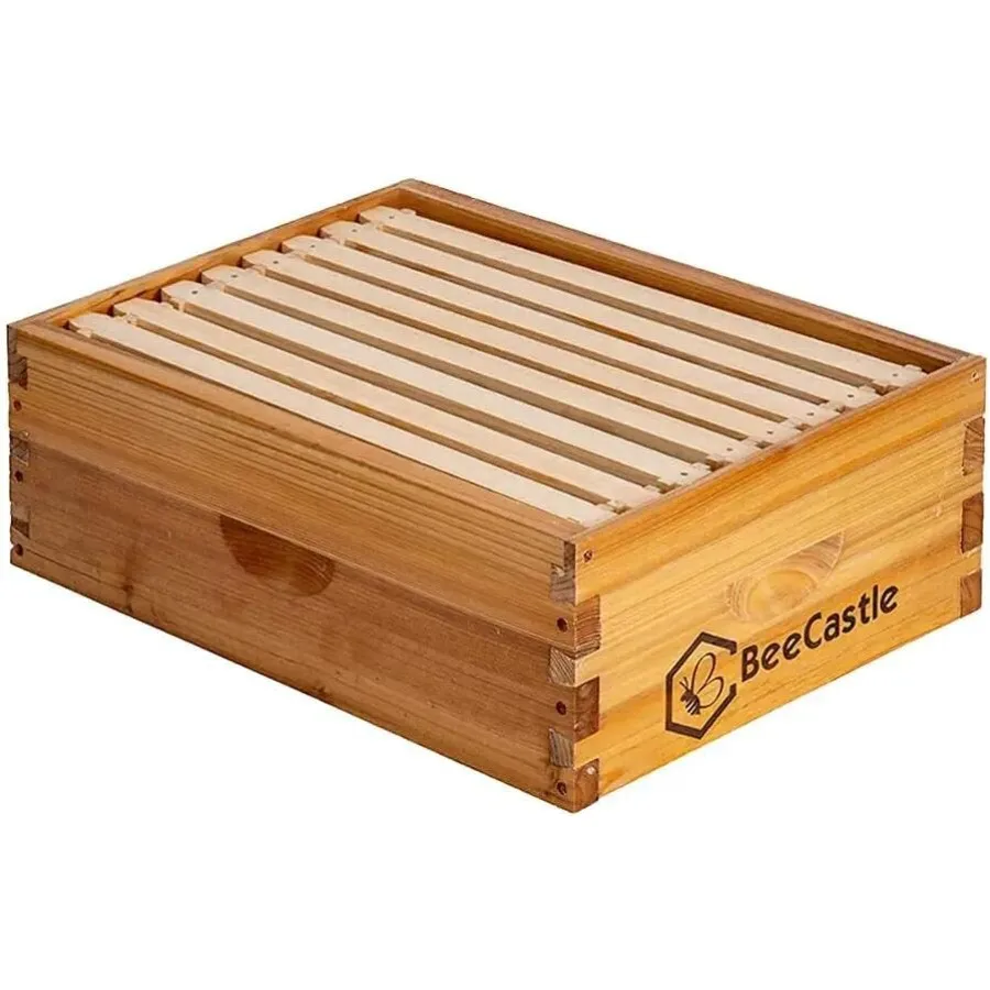 BeeCastle 8 Frame Assembled Medium Honey Super Bee Hive Box with Beehive Frames & Beeswax Coated Foundation Sheets
BeeCastle 8 Frame Assembled Medium Honey Super Bee Hive Box with Beehive Frames & Beeswax Coated Foundation Sheets