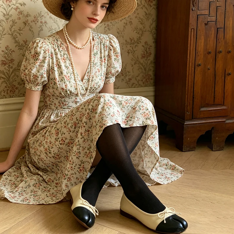 Luxury Design Bow Women's Single Shoes 2026 Spring Summer Fashion New Ballet Flats Shoes Casual Retro Sheepskin Split Toe Shoes
Luxury Design Bow Women's Single Shoes 2026 Spring Summer Fashion New Ballet Flats Shoes Casual Retro Sheepskin Split Toe Shoes