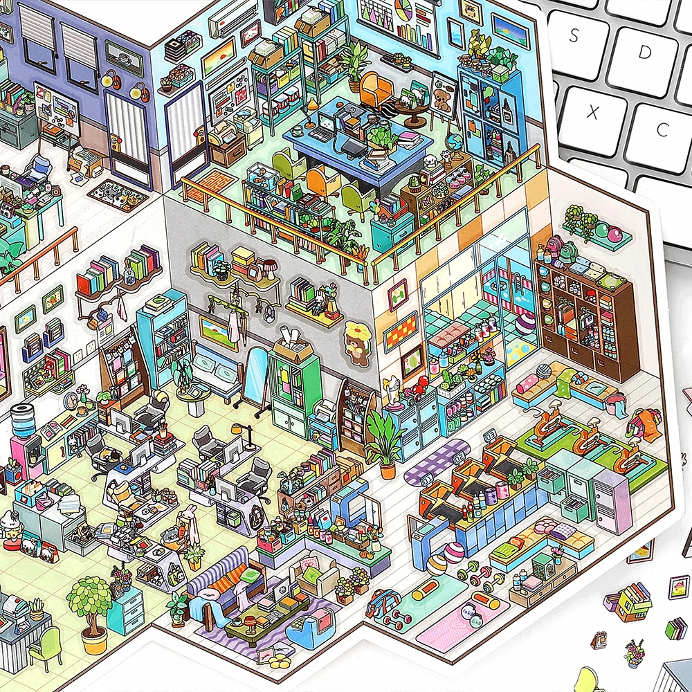 Kawaii Daily office routine 3D Cute Pet Store Landscape Sticker DIY Pocket Cabin Scene Christmas gifts
Kawaii Daily office routine 3D Cute Pet Store Landscape Sticker DIY Pocket Cabin Scene Christmas gifts 