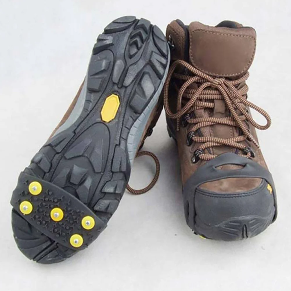 2Pairs Anti-Slip Shoe Covers Black Flexible Silicone Crampon Spikes for Boots Sneakers Dress Shoes Easy on Off Traction Aid
2Pairs Anti-Slip Shoe Covers Black Flexible Silicone Crampon Spikes for Boots Sneakers Dress Shoes Easy on Off Traction Aid