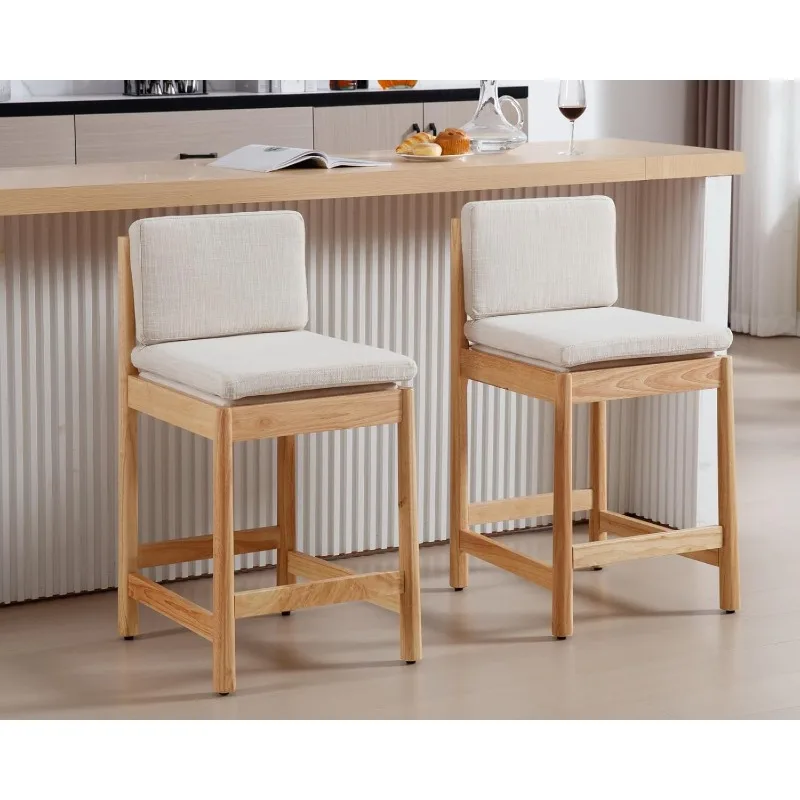 CIMOTA 26 Inch Counter Height Bar Stools Set of 2 Farmhouse Barstools with Back Linen Upholstered Bar Chairs with Wood Legs for
CIMOTA 26 Inch Counter Height Bar Stools Set of 2 Farmhouse Barstools with Back Linen Upholstered Bar Chairs with Wood Legs for