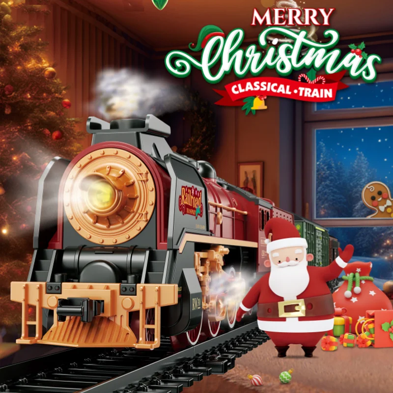 Christmas Vintage Steam Train Simulation Retro Model Train Remote Control Remote Smoking Train Gift Children's Toys
Christmas Vintage Steam Train Simulation Retro Model Train Remote Control Remote Smoking Train Gift Children's Toys