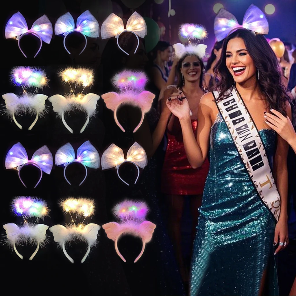 Набор из 20 светодиодных повязок на голову с бантиком и обручами для волос ангела, набор украшений для вечеринки, подходит для взрослых женщин, светящиеся неоновые вечерние аксессуары для волос. Подходит для украшения свадеб, дней рождения, бакалавриков,
Набор из 20 светодиодных повязок на голову с бантиком и обручами для волос ангела, набор украшений для вечеринки, подходит для взрослых женщин, светящиеся неоновые вечерние аксессуары для волос. Подходит для украшения свадеб, дней рождения, бакалавриков,