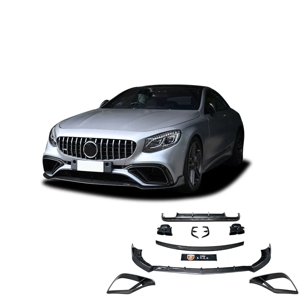 Upgrade Bra-b Style Dry Carbon Fiber Body Kit For Benz S Class C217 S63-AMG 2-door Front Lip Rear Diffuser Air Vents Tail Wing
Upgrade Bra-b Style Dry Carbon Fiber Body Kit For Benz S Class C217 S63-AMG 2-door Front Lip Rear Diffuser Air Vents Tail Wing