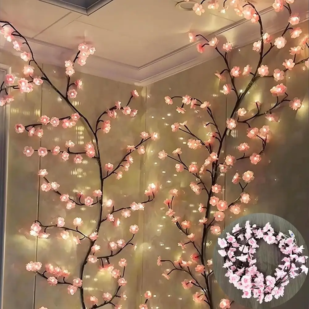 With Remote Cherry Blossom Branch Light USB Supply Cherry Floral Pattern Cherry Tree Branch Light 8 Light Modes Vine Lamp
With Remote Cherry Blossom Branch Light USB Supply Cherry Floral Pattern Cherry Tree Branch Light 8 Light Modes Vine Lamp