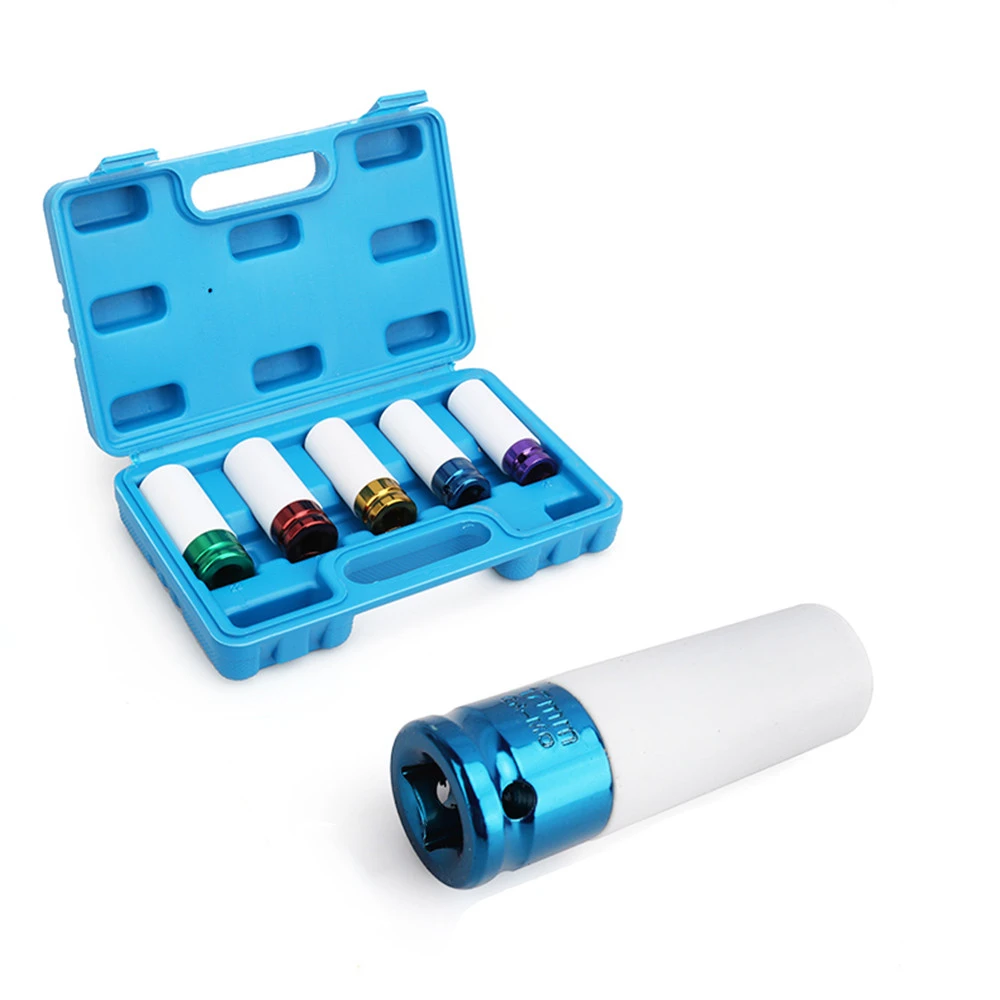 5pcs 1/2"Tire Protection Deep Hex Sockets Thin Wall Wheel Nut Deep 15-22mm Impact Socket Drive Set Allen Head Auto Repair Tool
5pcs 1/2"Tire Protection Deep Hex Sockets Thin Wall Wheel Nut Deep 15-22mm Impact Socket Drive Set Allen Head Auto Repair Tool
