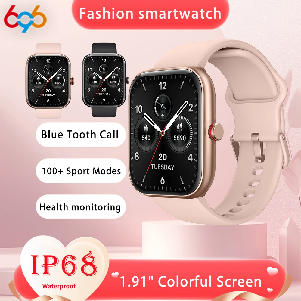 1.91" Colorful Screen Men Women Blue Tooth Call Smart Watch 100+ Sport Modes Waterproof Heart Rate Sleep Health Lady Smartwatch
1.91" Colorful Screen Men Women Blue Tooth Call Smart Watch 100+ Sport Modes Waterproof Heart Rate Sleep Health Lady Smartwatch