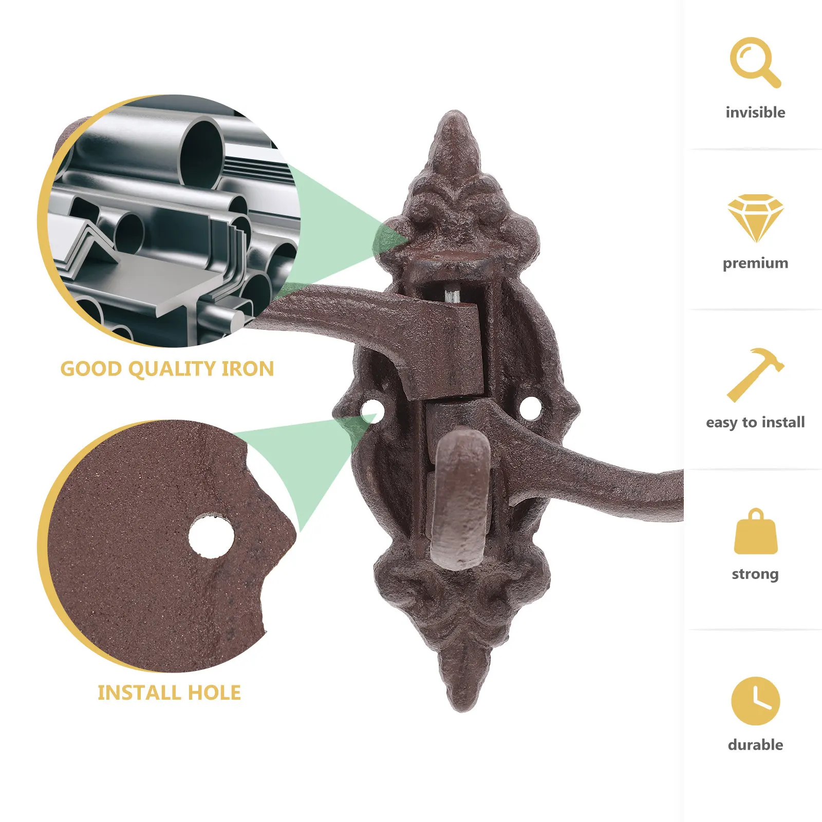 Vintage Cast Iron Triple Rotating Arm Wall Hook for Bedroom Bathroom Kitchen Living Room Space Saving Organizing Decorative Coat
Vintage Cast Iron Triple Rotating Arm Wall Hook for Bedroom Bathroom Kitchen Living Room Space Saving Organizing Decorative Coat