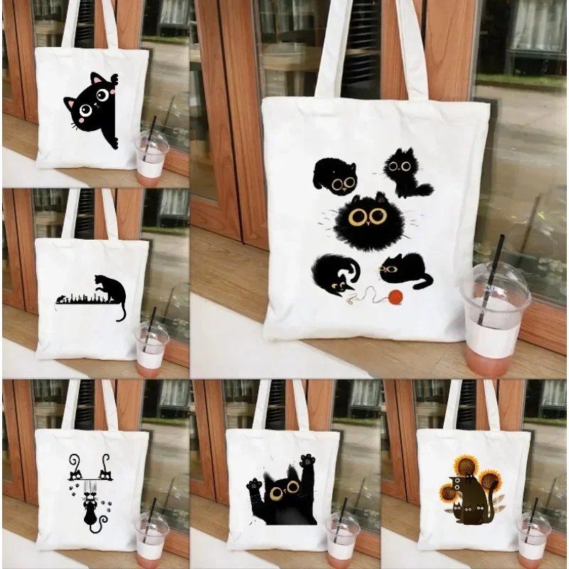 Холщовая сумка с милым котом и принтом, большая сумка в стиле Харадзюку, сумка для покупок, женская милая экологически чистая сумка с котенком
Холщовая сумка с милым котом и принтом, большая сумка в стиле Харадзюку, сумка для покупок, женская милая экологически чистая сумка с котенком