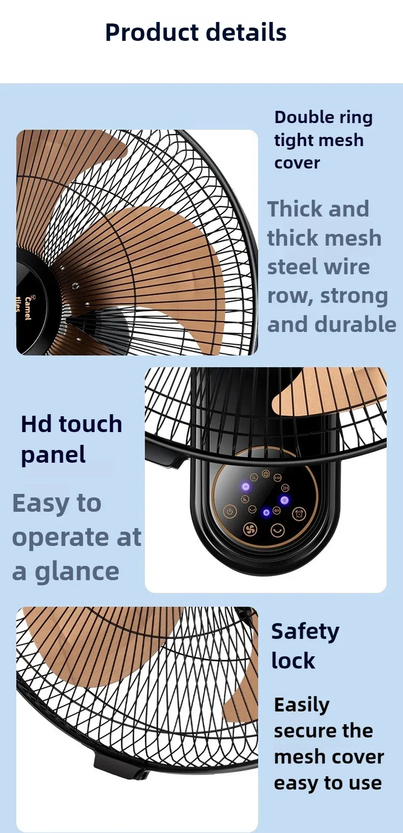 Superior Wall Fan Wall-mounted Electric Fan Household Restaurant Wall Fan Shaking Head Metal Aluminum Blade Can Be Timed for 7.5
Superior Wall Fan Wall-mounted Electric Fan Household Restaurant Wall Fan Shaking Head Metal Aluminum Blade Can Be Timed for 7.5