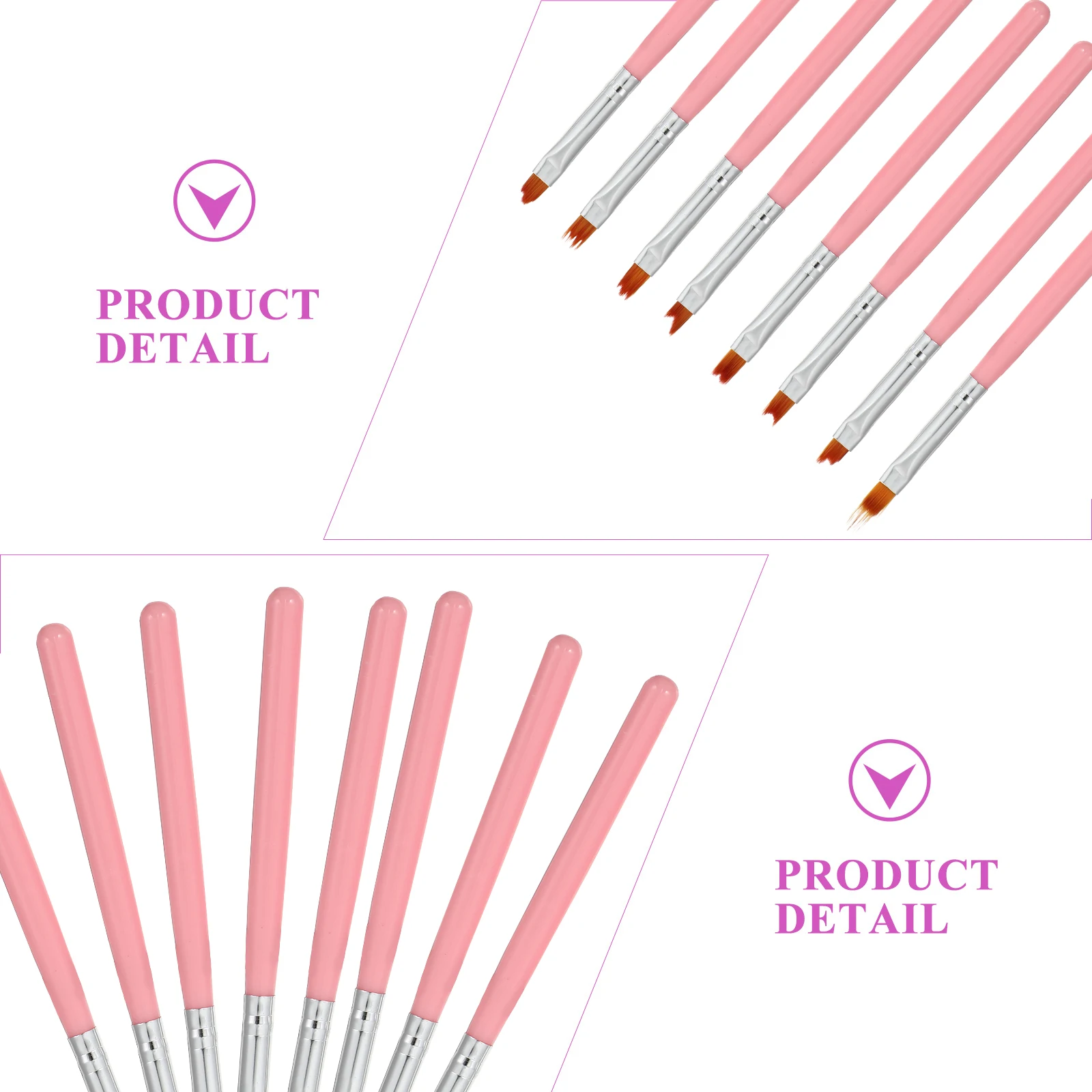 8pcs Nail Brush Set Sturdy Nylon Long Handle DIY Tool French Tips Waves Bowknot Fishtail Striped Patterns Manicure Pen
8pcs Nail Brush Set Sturdy Nylon Long Handle DIY Tool French Tips Waves Bowknot Fishtail Striped Patterns Manicure Pen