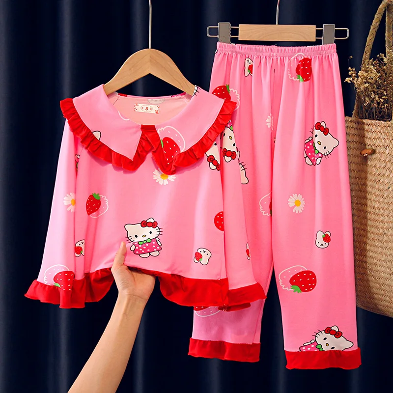 Sanrios аниме Hellokitty Хлопок Детская домашняя одежда Kuromi мультфильм Осень пижама с длинными рукавами утепленная ночная рубашка милый подарок для девочки
Sanrios аниме Hellokitty Хлопок Детская домашняя одежда Kuromi мультфильм Осень пижама с длинными рукавами утепленная ночная рубашка милый подарок для девочки